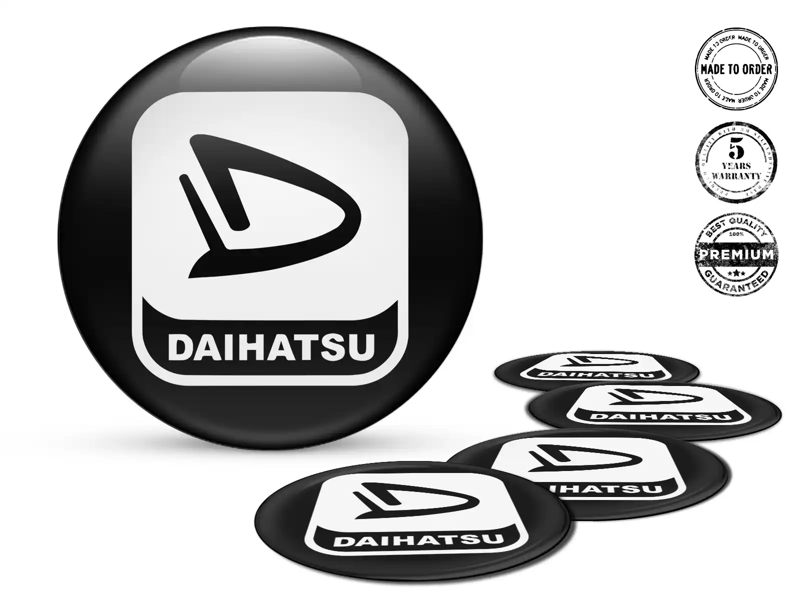 Daihatsu Version Autocollants Roue Étiquettes Résine Bombées